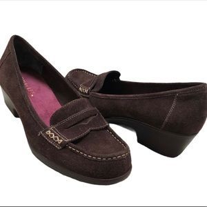Aerosoles Brown Suede Wedge Shoes